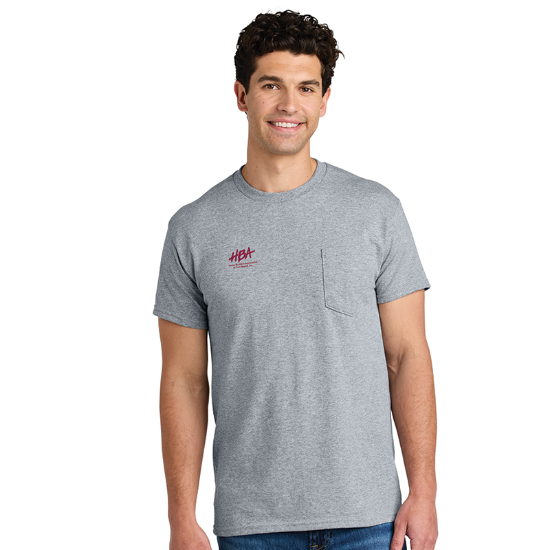 HBA - 8300 Gildan DryBlend 50/50 Pocket T-Shirt - Sport Grey