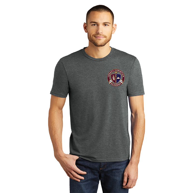 LCA - DM130 District Perfect Tri Tee Circle Logo, Heathered Charcoal