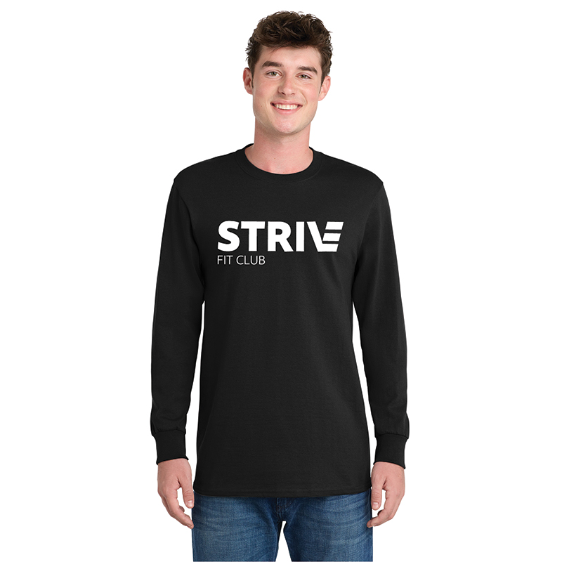 Strive - PC61LS Port & Co™ Long Sleeve Essential Tee - Black