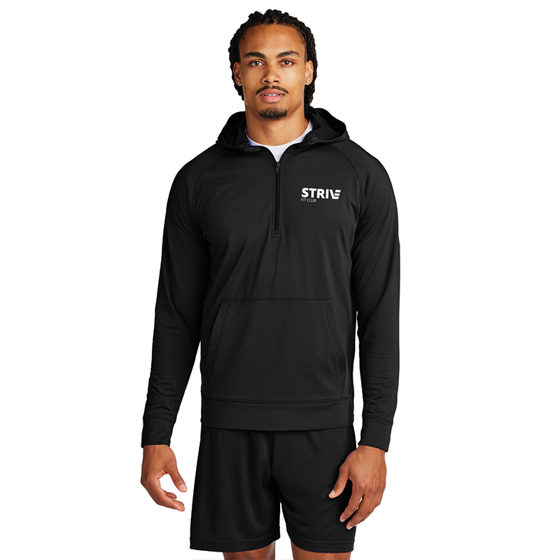 Strive - ST856  Sport-Tek® Sport-Wick® Stretch 1/2-Zip Hoodie - Black